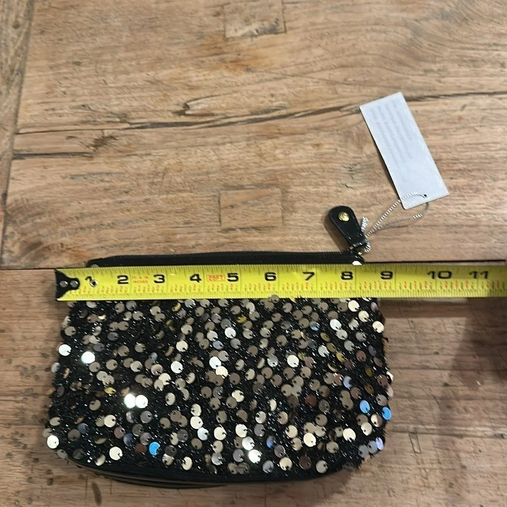 NWT | Stephanie Johnson | Beaded Sequin make up bag